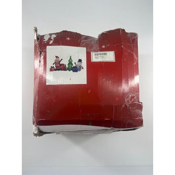 Holiday Time Santa Snowman Train Christmas Tree Collection Scene 9' Inflatable - Picture 9 of 10